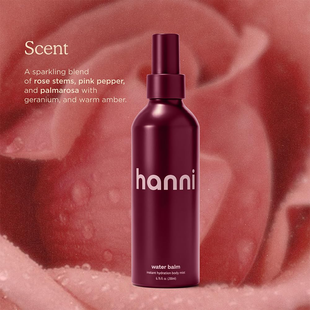 HANNI Water Balm Hydrating Body Mist, Moisturizer Spray with Hyaluronic Acid for All