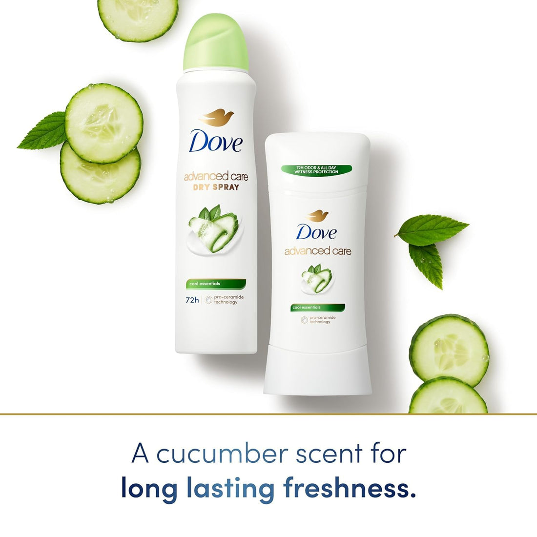 Dove Advanced Care Antiperspirant Deodorant Dry Spray Cool Essentials 3 Count for Helping
