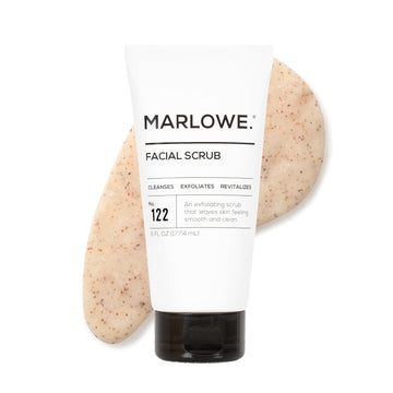 MARLOWE. Facial Scrub for Men, 6 oz, Exfoliating & Refreshing Gentle Face Exfoliator, Cleanses, Smooths, Revitalizes Skin